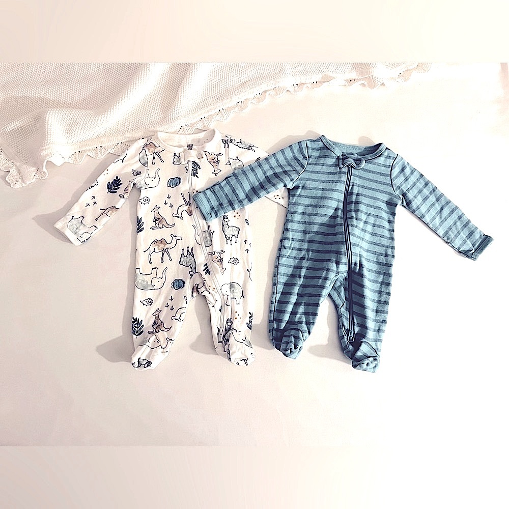 2-Pack Zip-Up Sleep & Play Pajamas 🐘🐪🦘🦙🦔